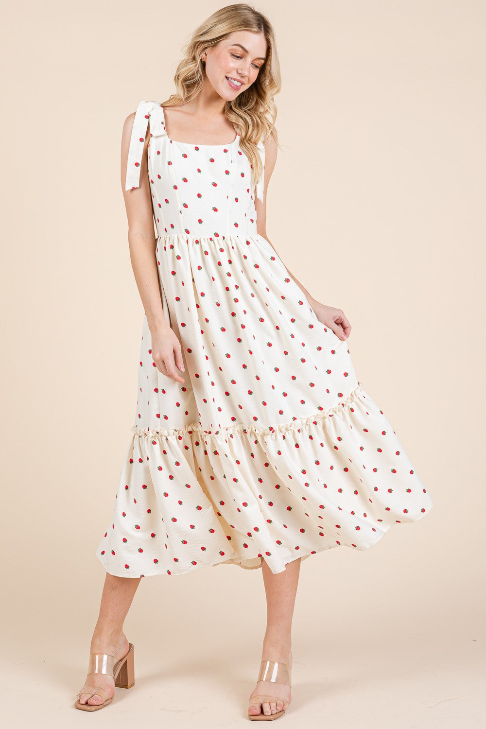 Marley Strawberry Midi Dress