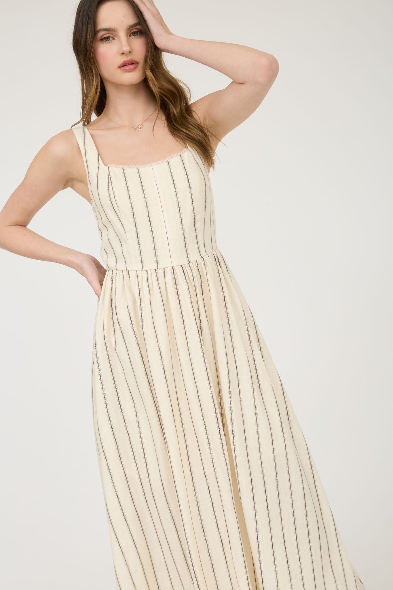 Sutton Striped Midi Dress