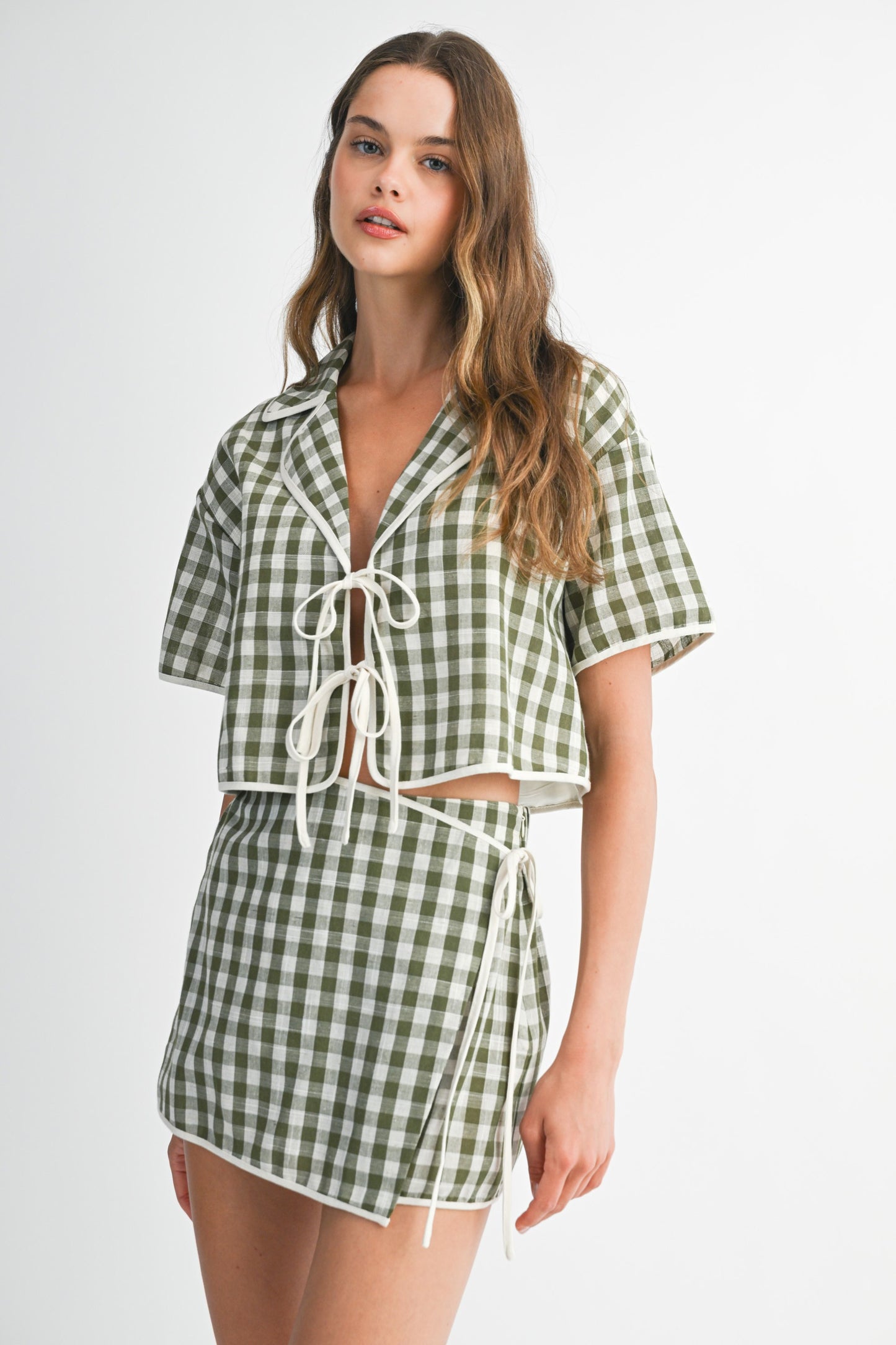 Wren Gingham Skort