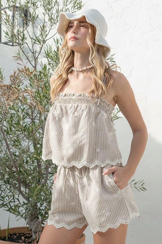 Meadow Embroidered Shorts