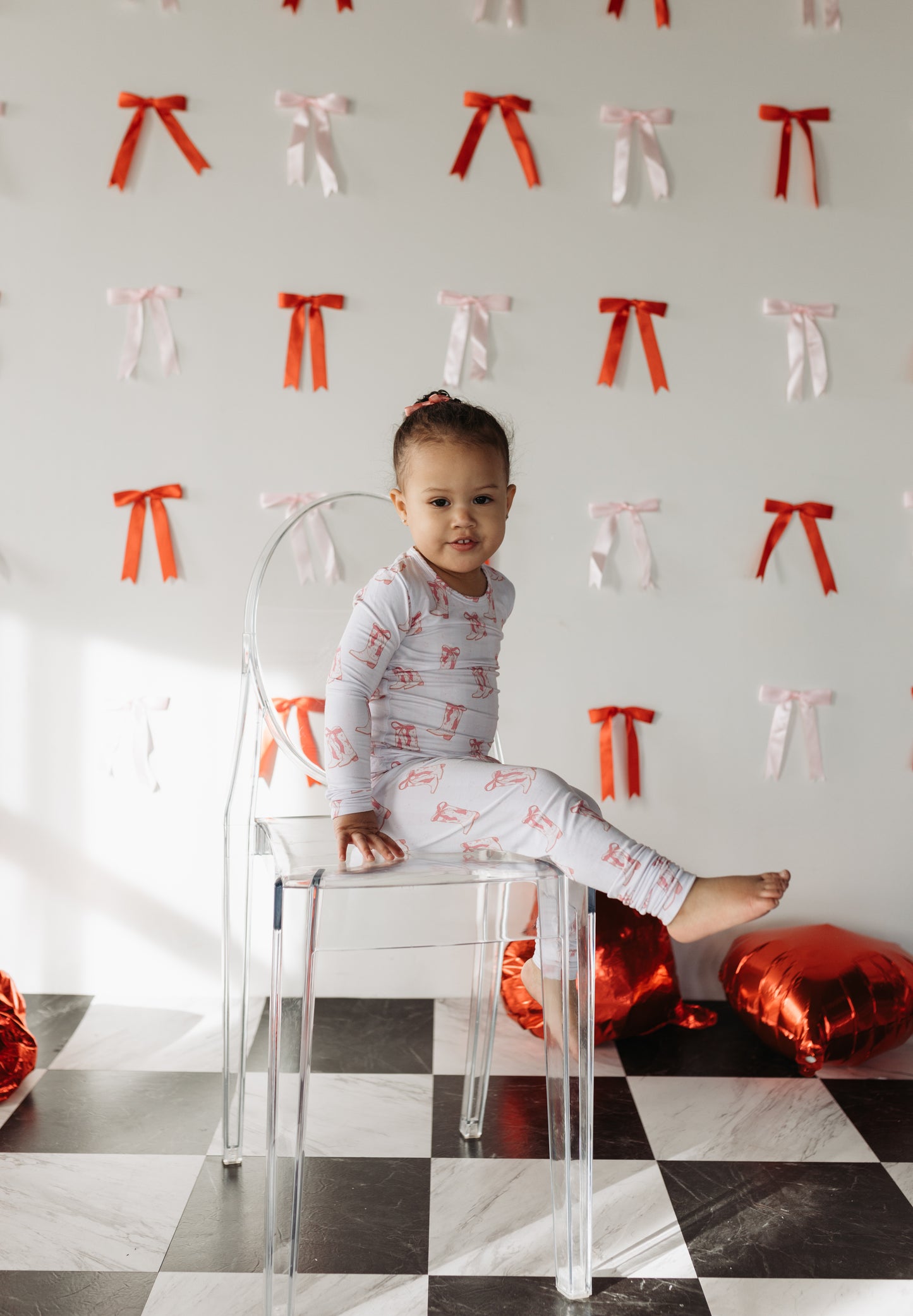 Boots and Bows Long Sleeve Set