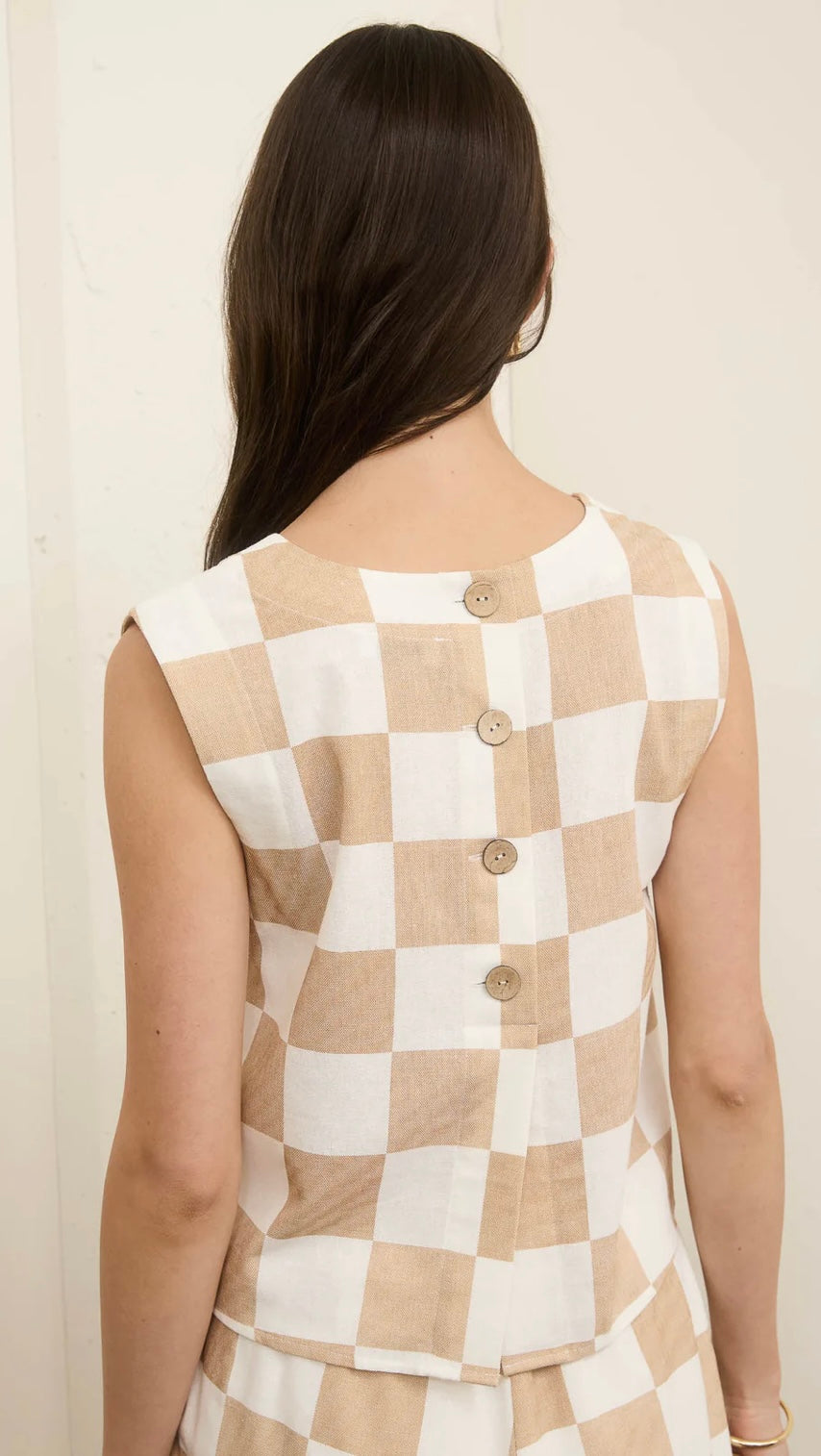 Megan Checkered Top