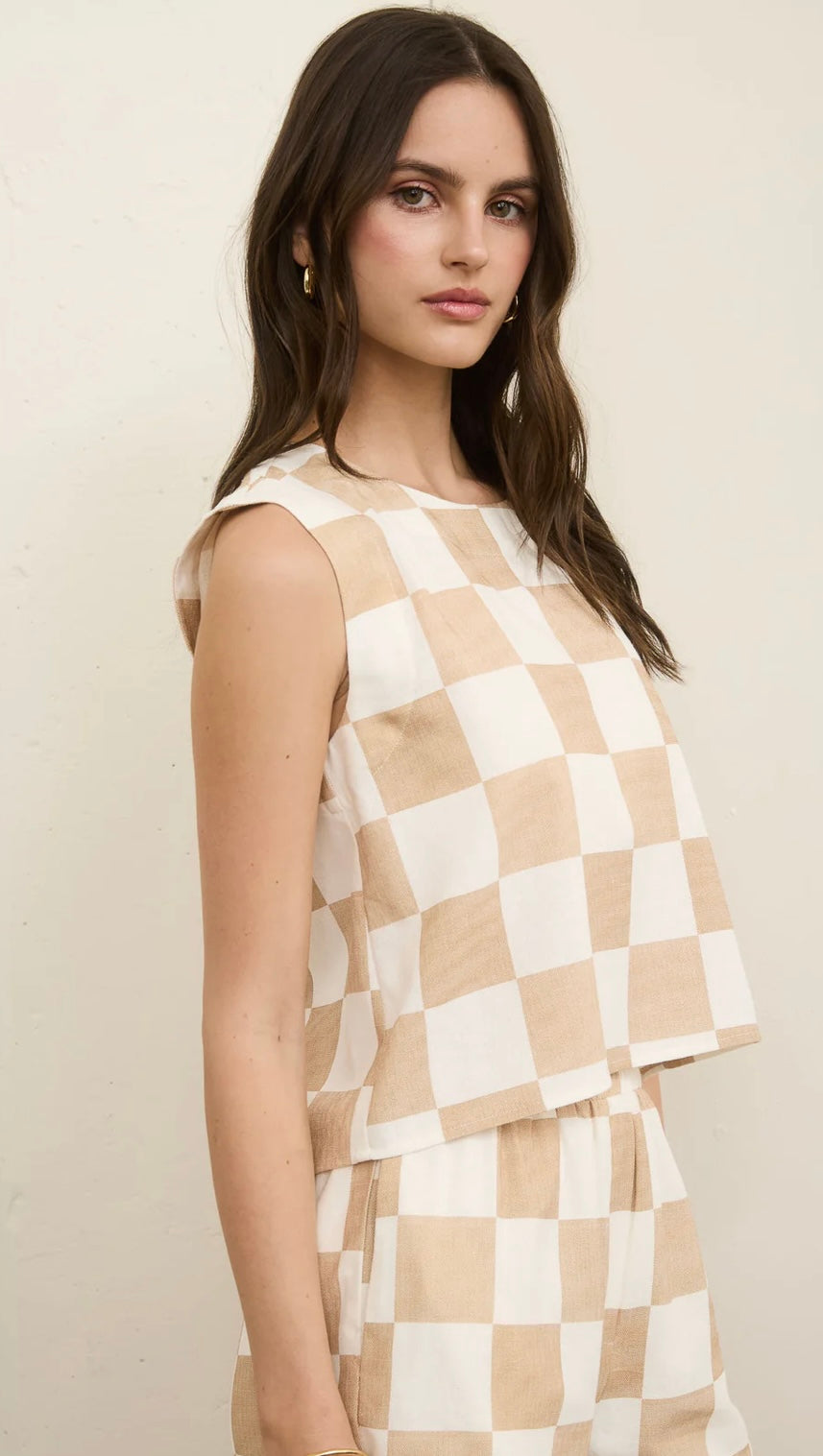 Megan Checkered Top