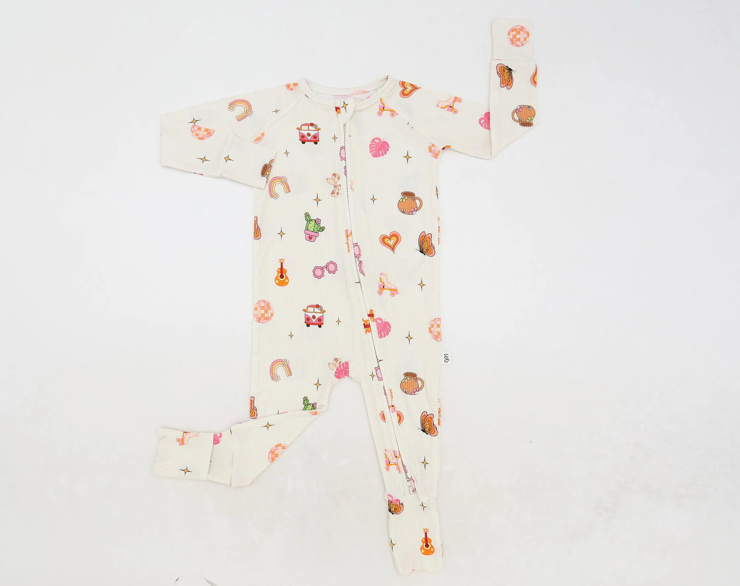 Palm Springs Dreaming Zip Up Onesie