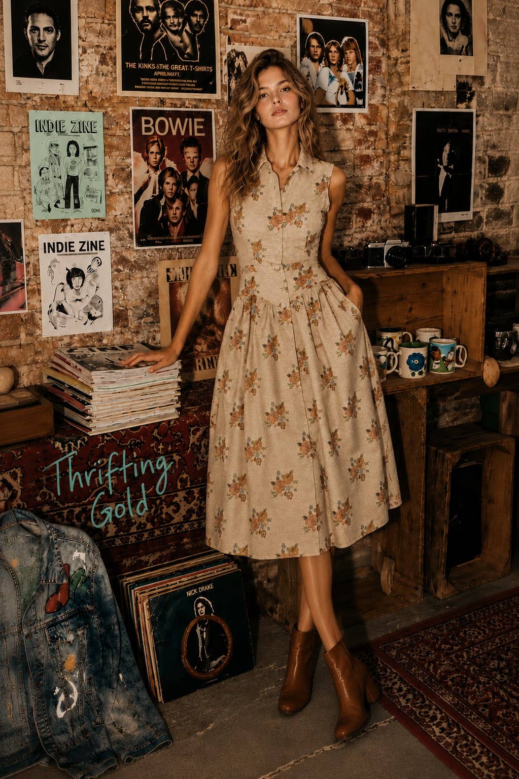 Georgiana Floral Midi Shirt Dress