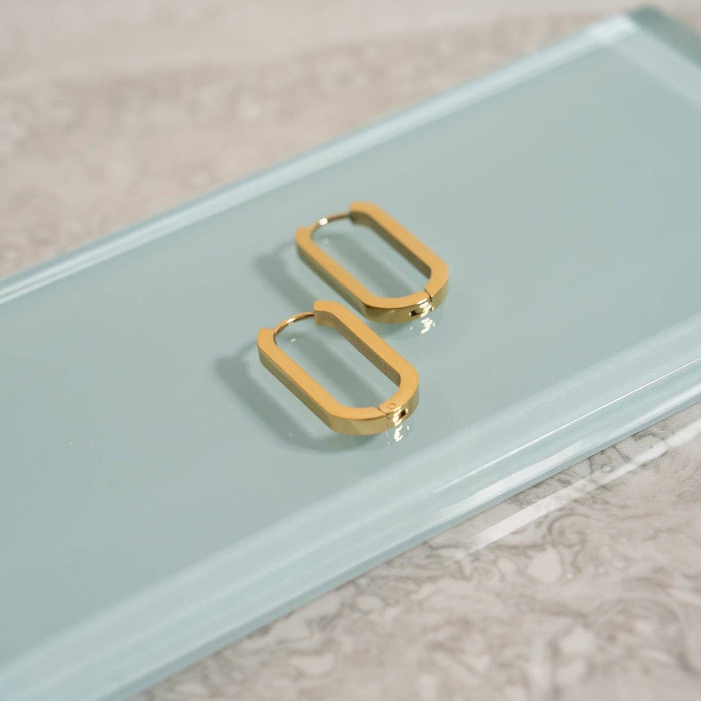 Oval Huggie Earrings