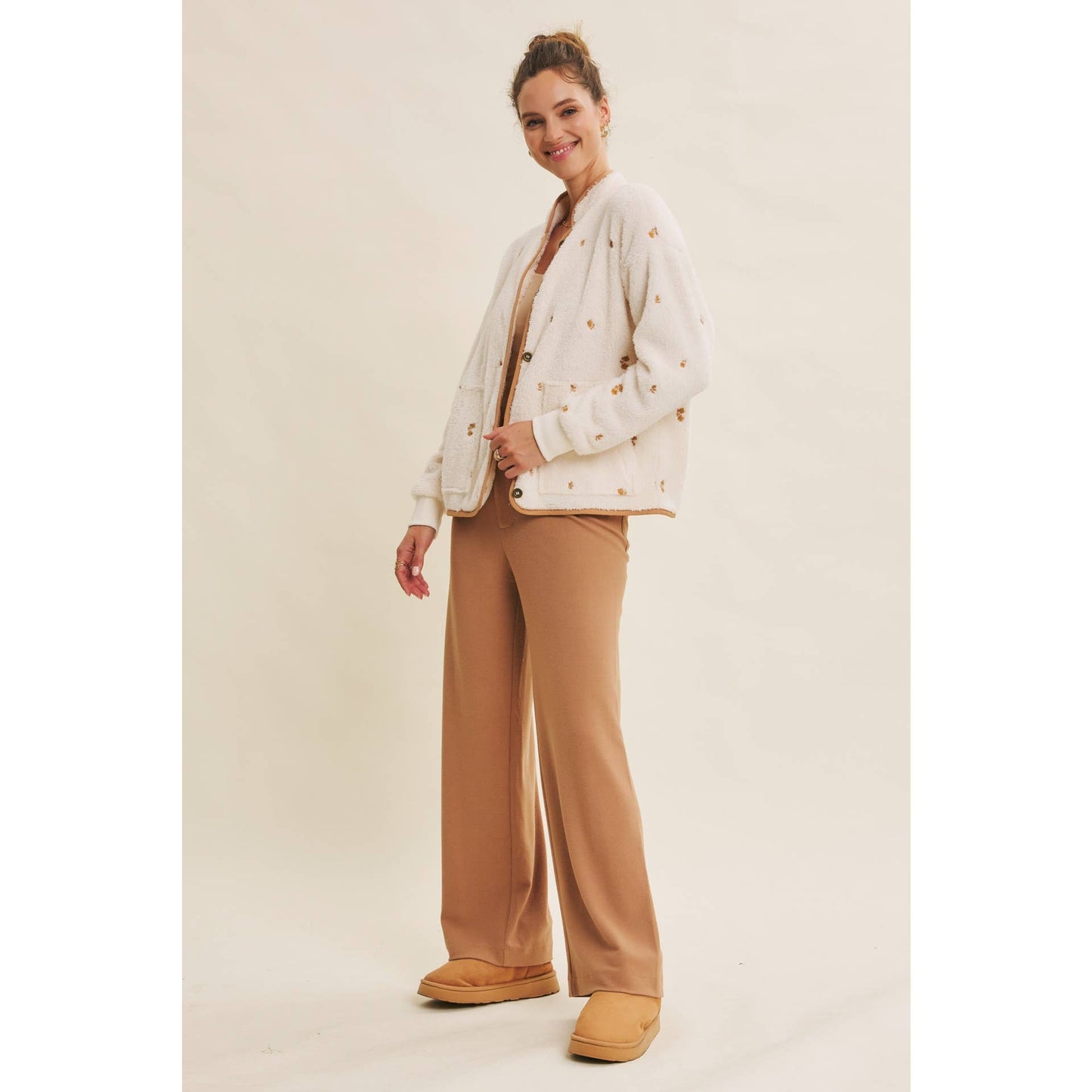 Lola Embroidered  Fleece Jacket