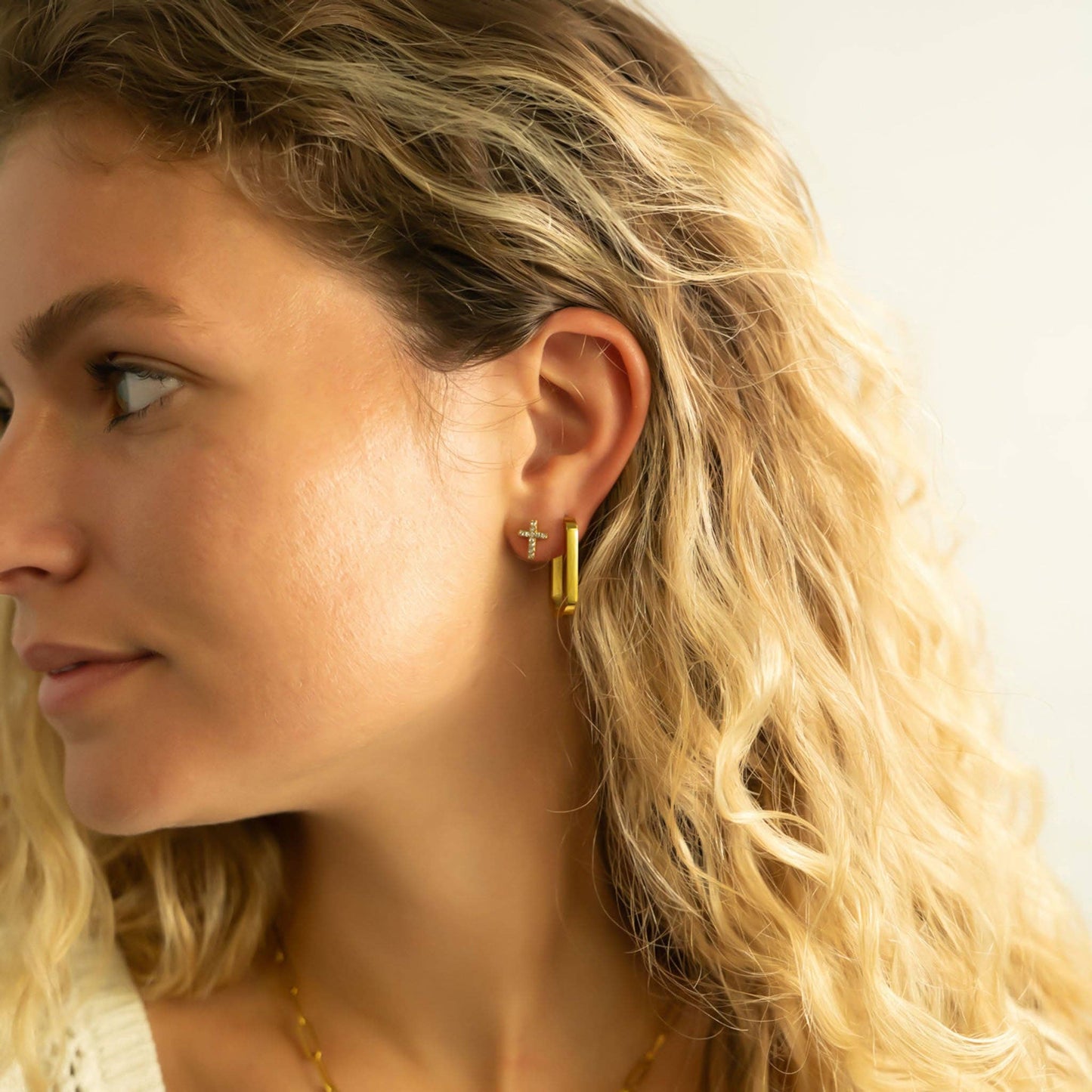 Oval Huggie Earrings