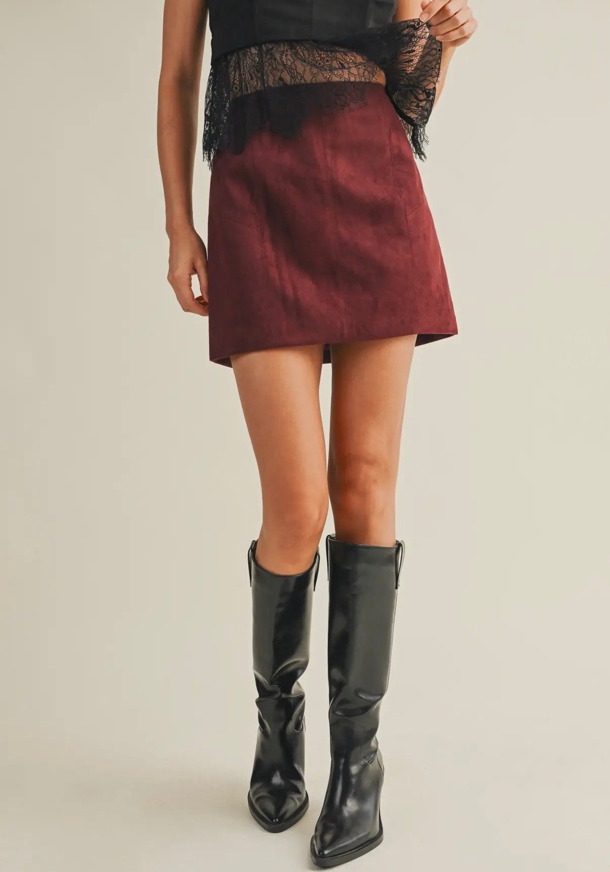 Sadie Suede Mini Skirt