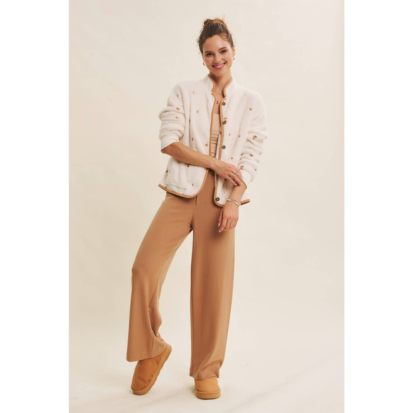 Lola Embroidered  Fleece Jacket