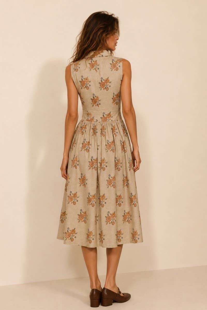 Georgiana Floral Midi Shirt Dress