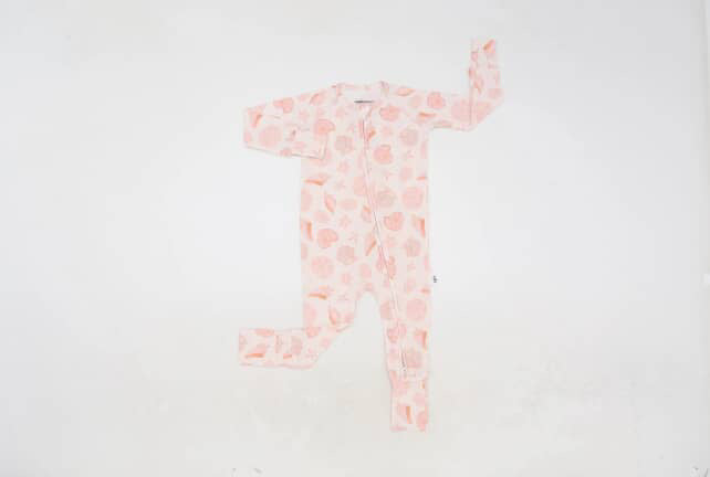 Sea Shells by Sea Shore Zip Up Onesie