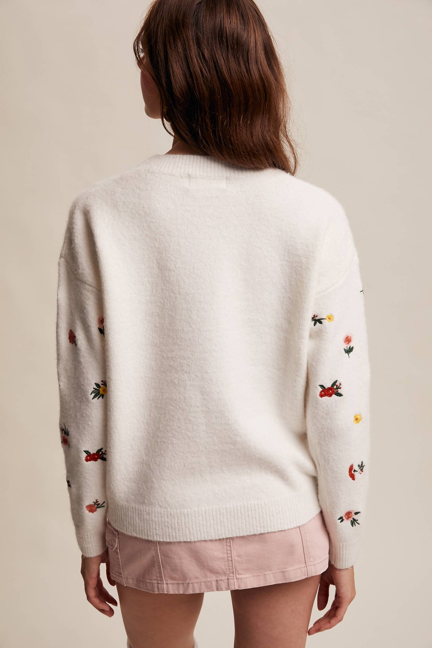 Emmie Floral Embroidered Knit Sweater