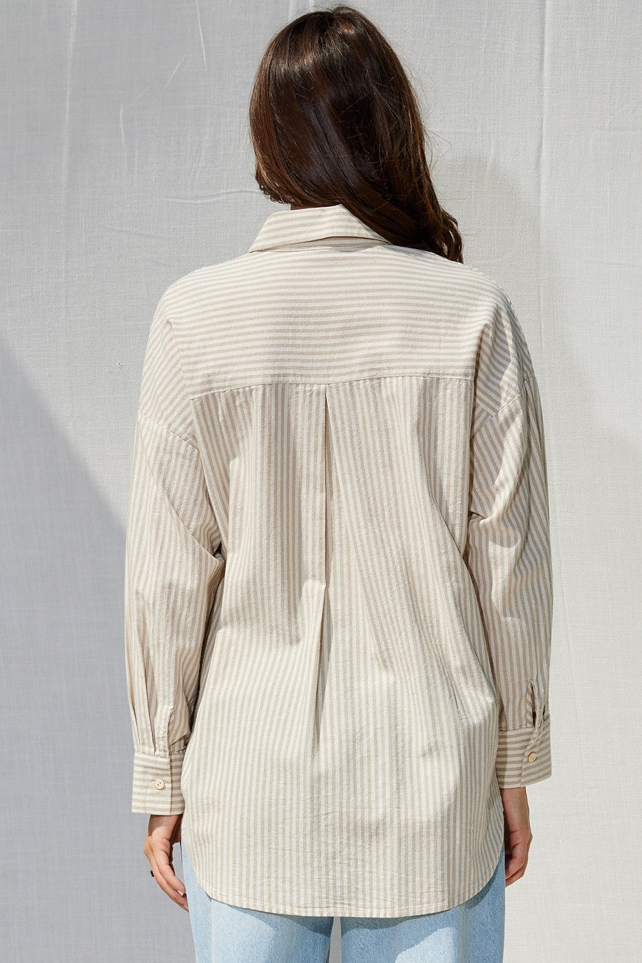 Ashley Striped Button Down Top