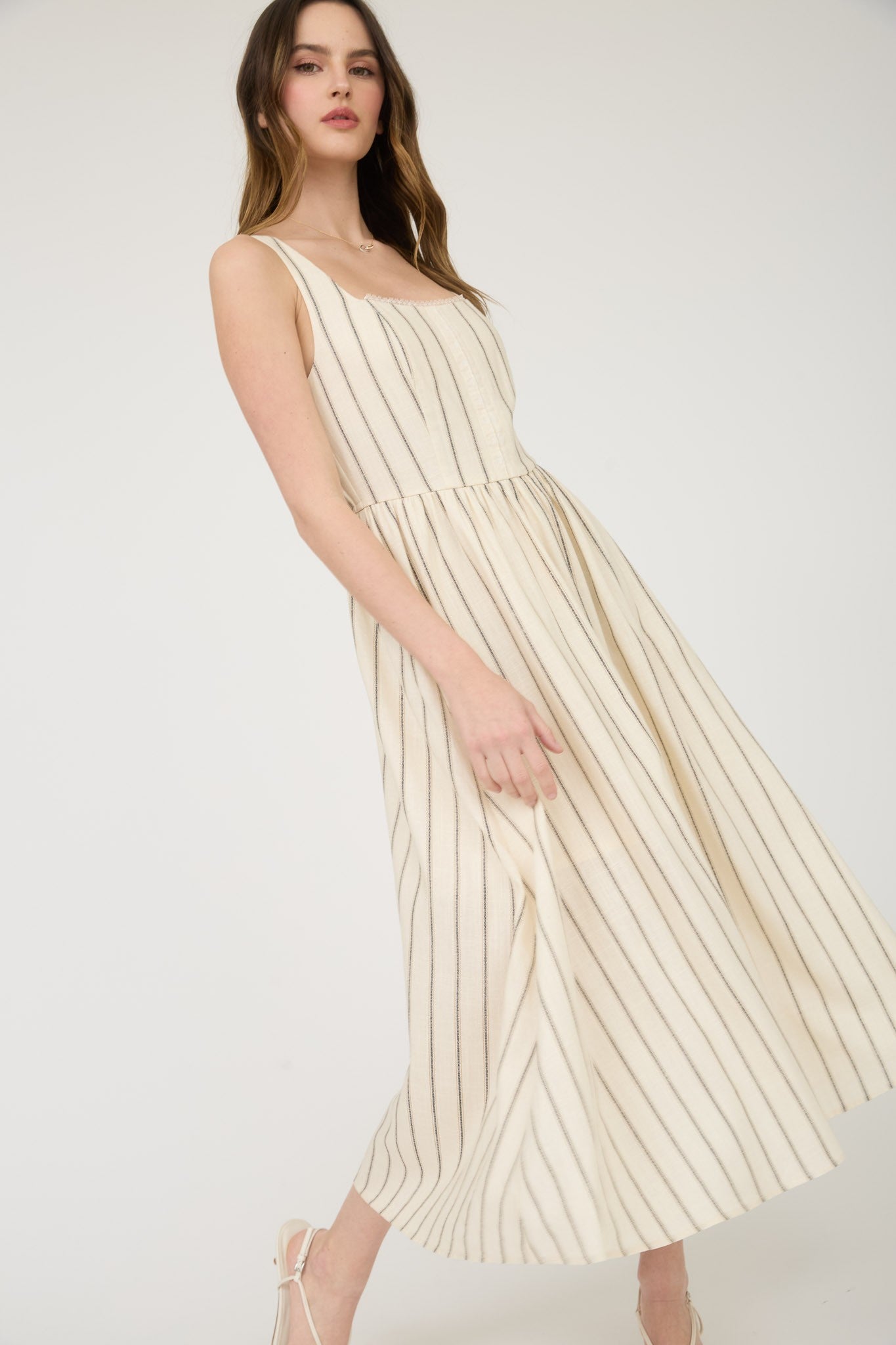 Sutton Striped Midi Dress