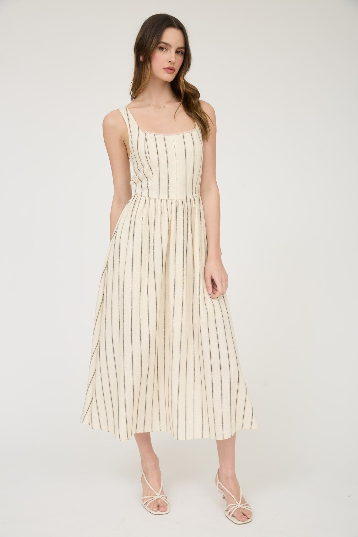 Sutton Striped Midi Dress