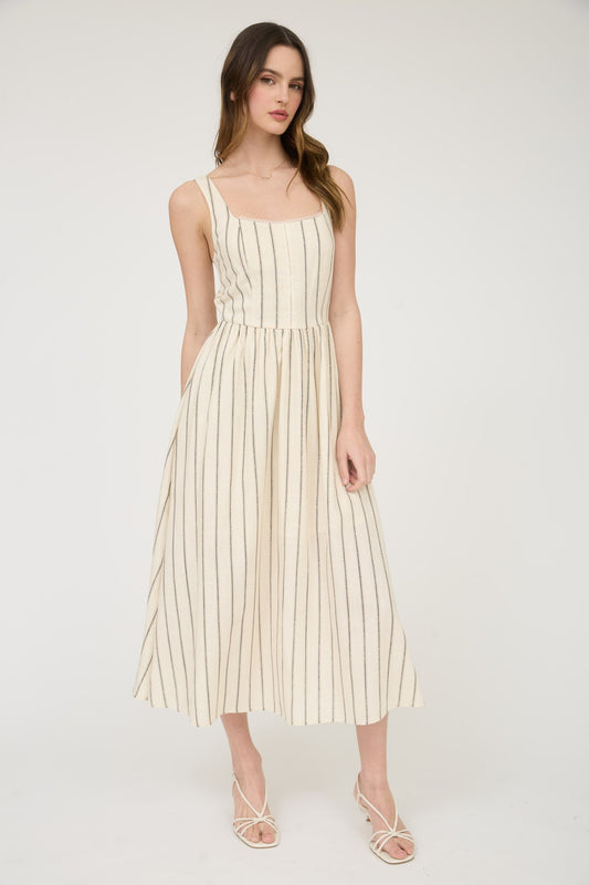 Sutton Striped Midi Dress