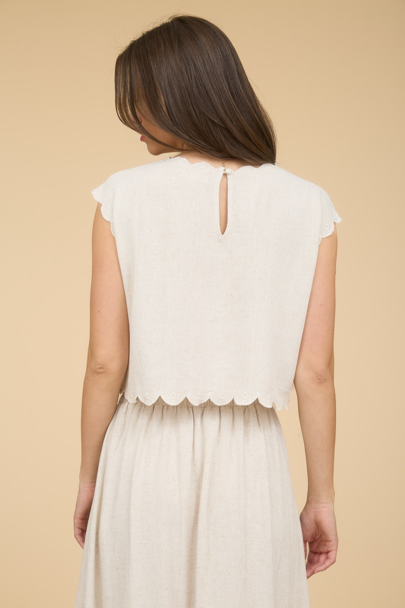 Mimi Scalloped Top