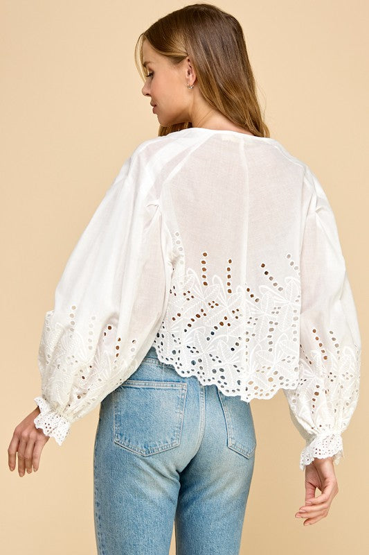 Eliza Eyelet Top