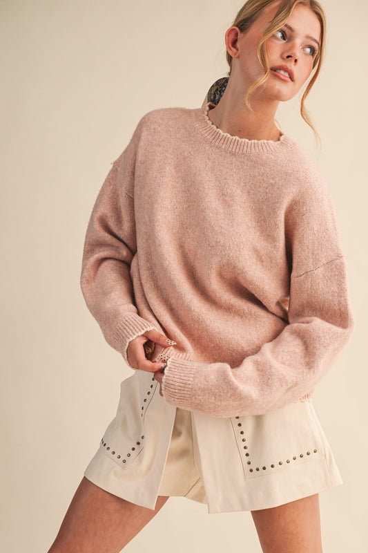 Cloud 9 Scalloped Edge Sweater
