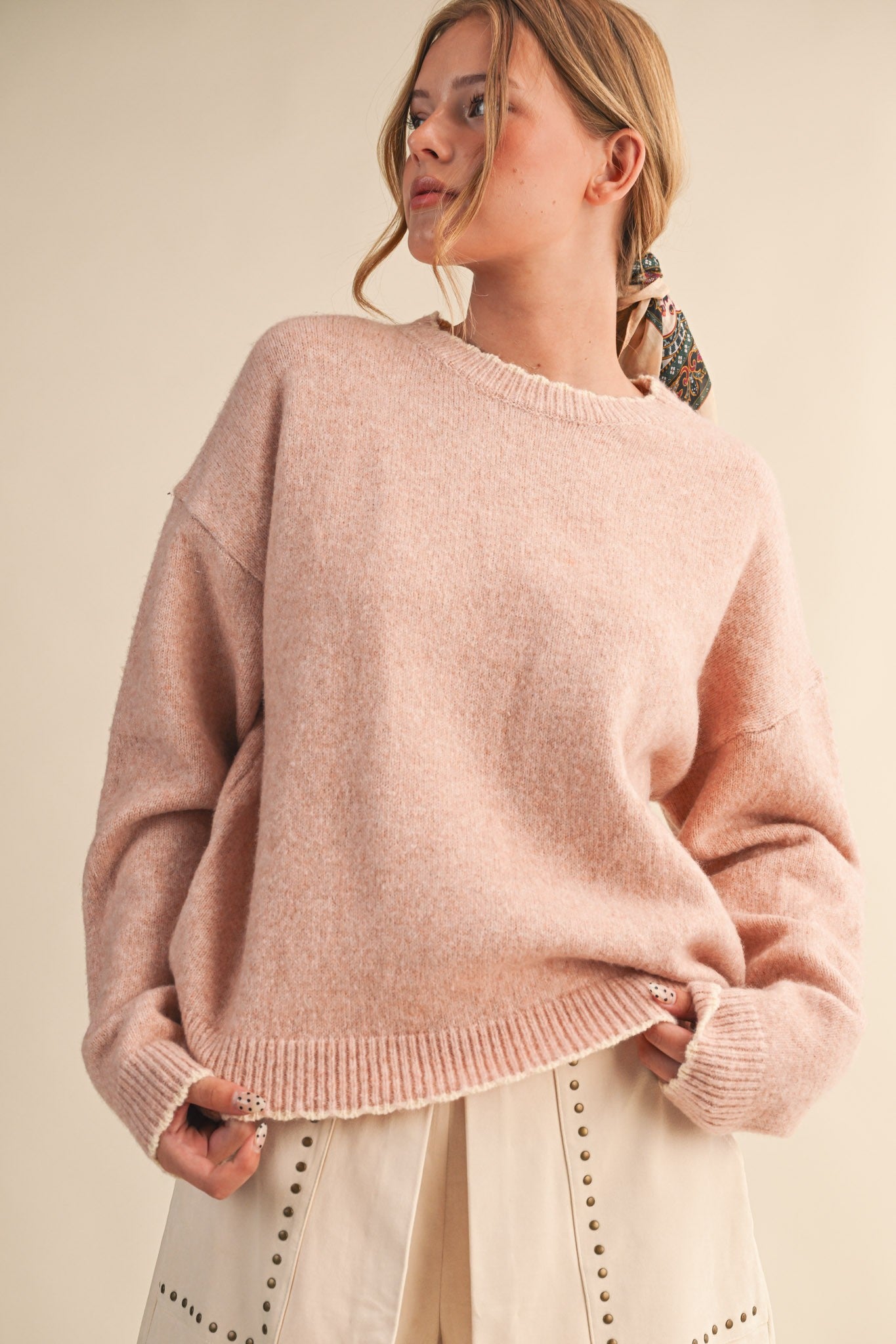 Cloud 9 Scalloped Edge Sweater