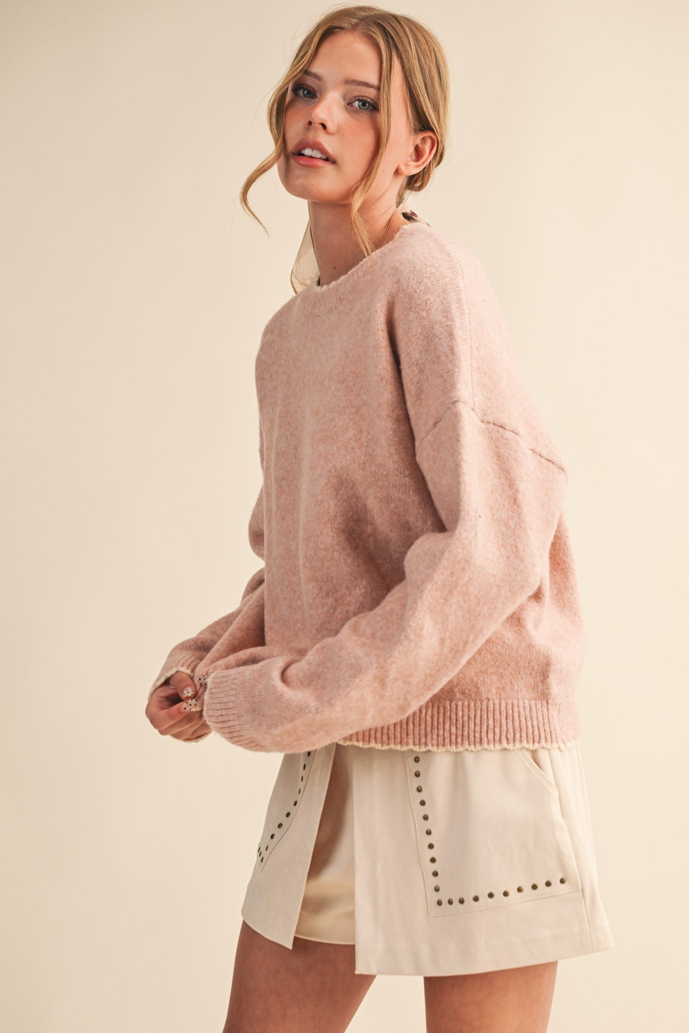 Cloud 9 Scalloped Edge Sweater