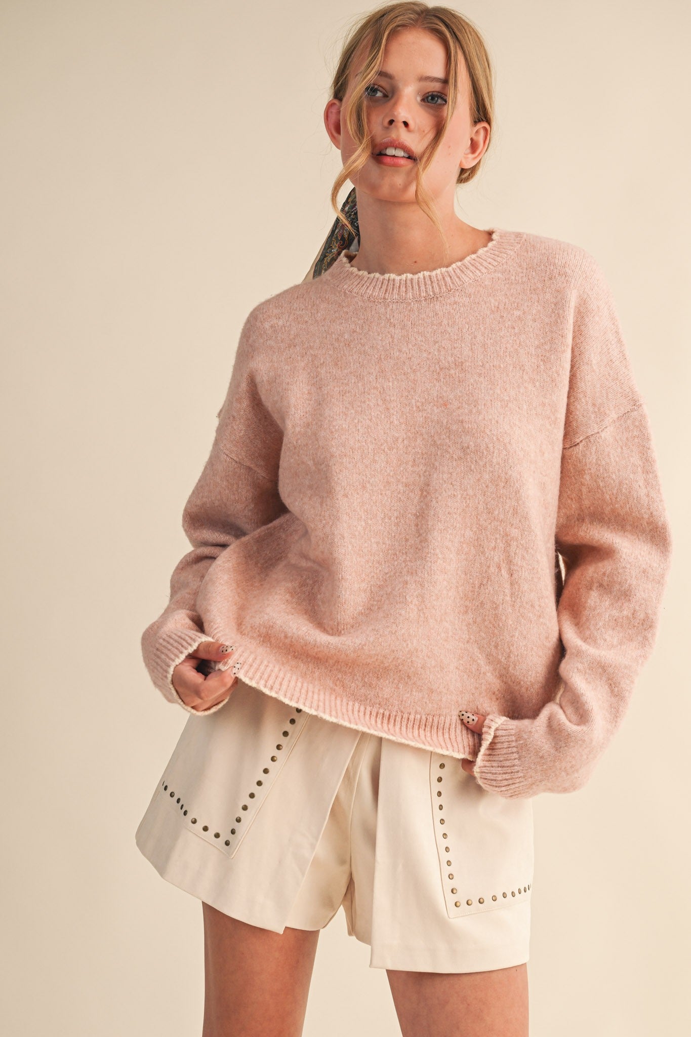 Cloud 9 Scalloped Edge Sweater