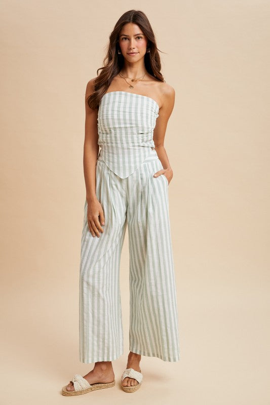 In the Villa Striped Tube Top