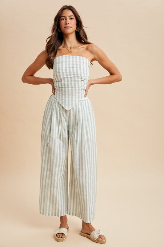In the Villa Striped Tube Top