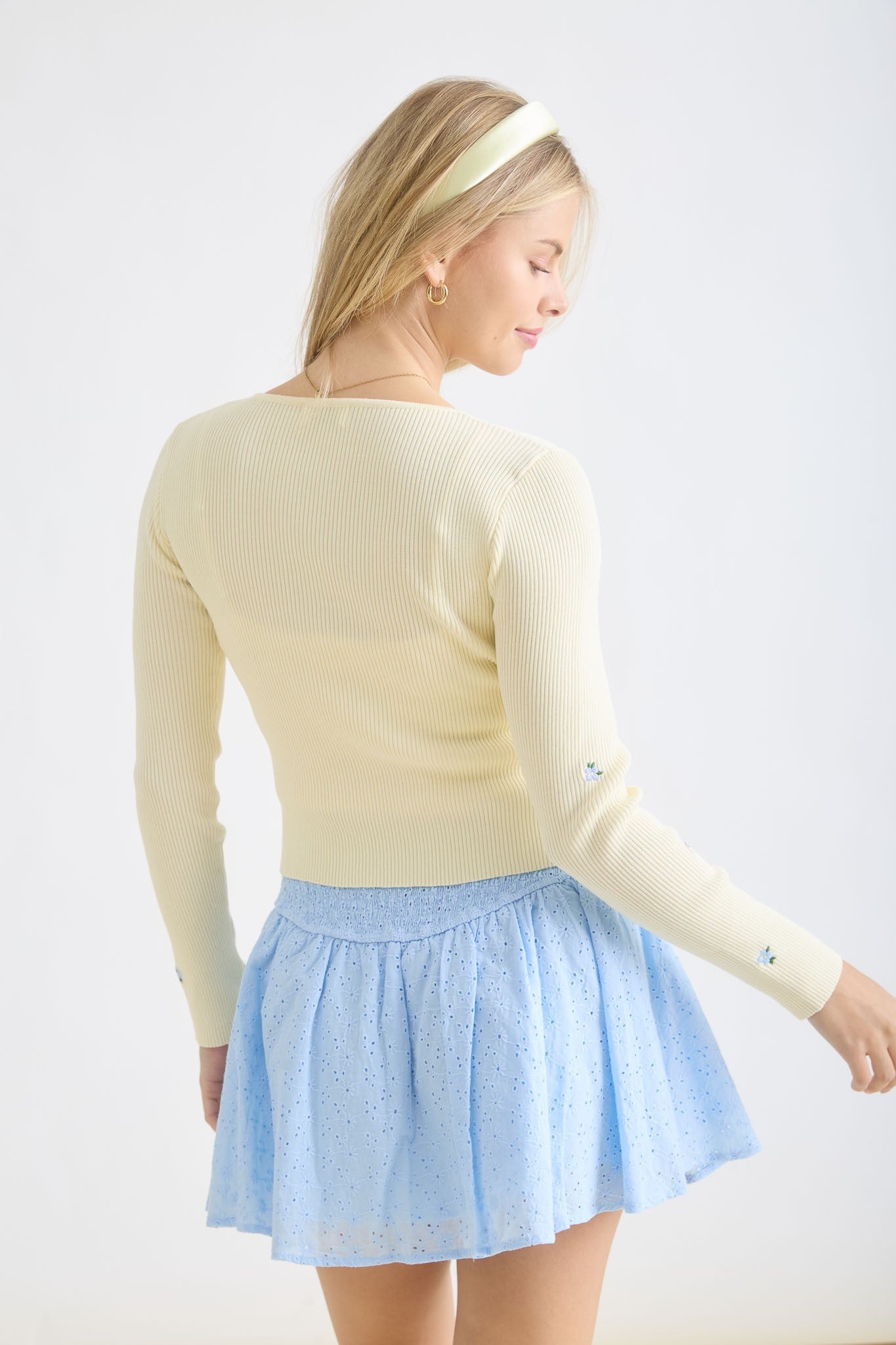 Belle Floral Tie Knit Cardigan