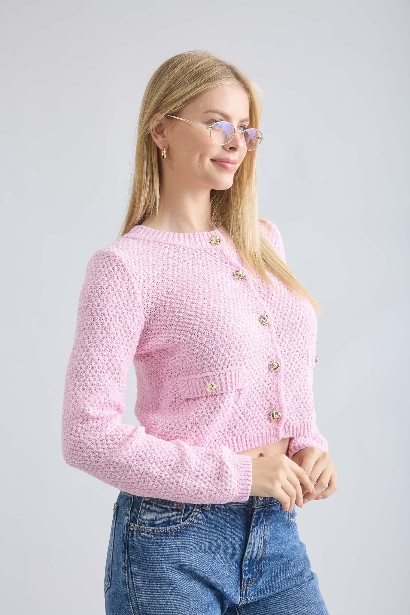 Elle Marled Knit Cardigan