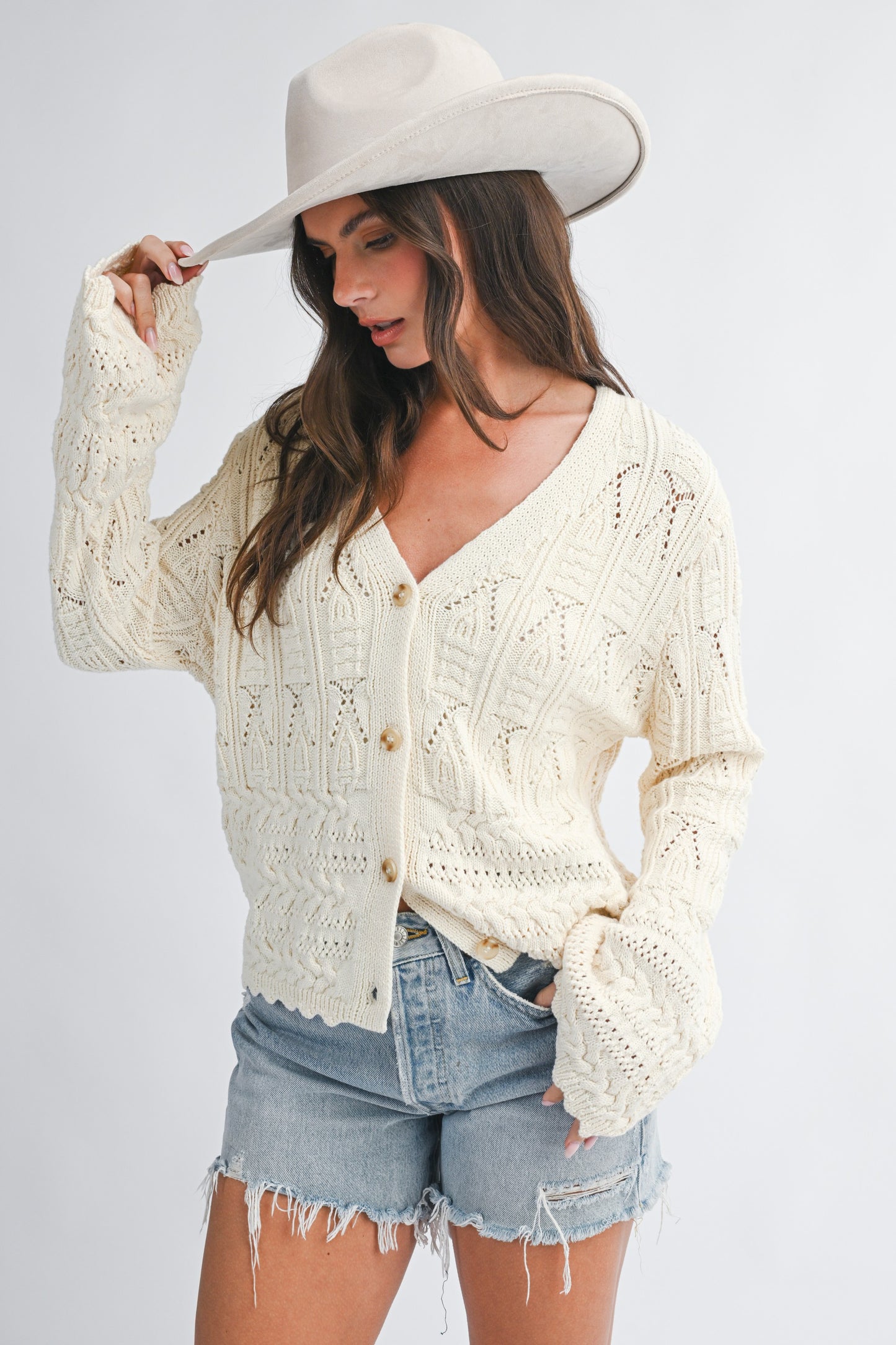 Wylie Pointelle Cardigan