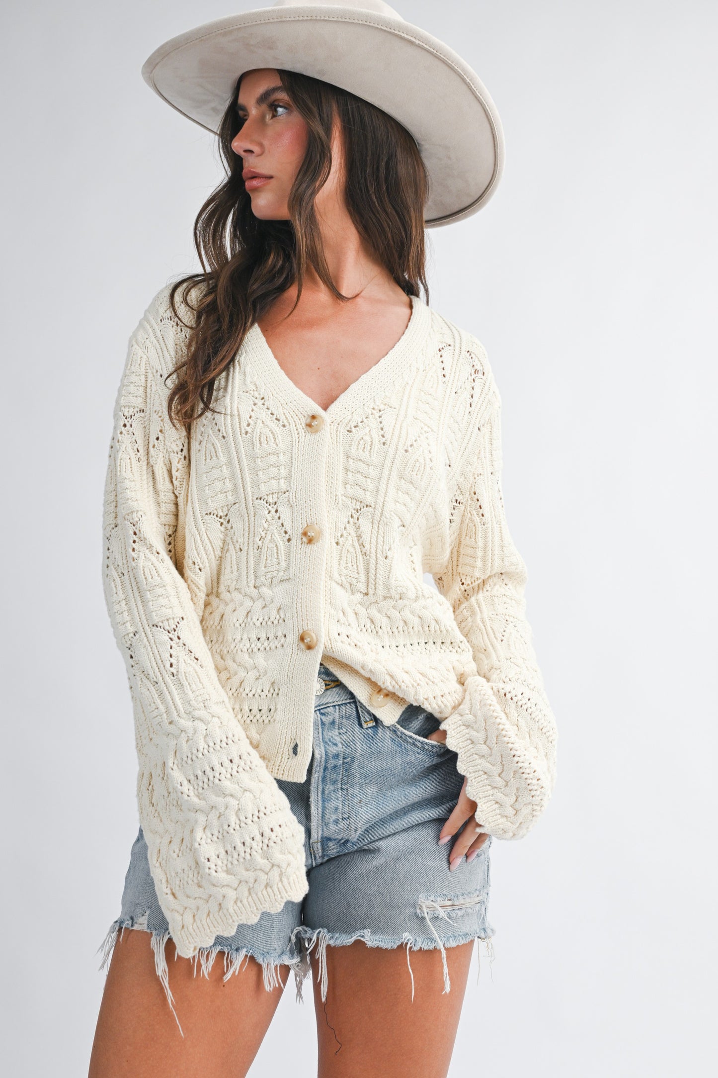 Wylie Pointelle Cardigan
