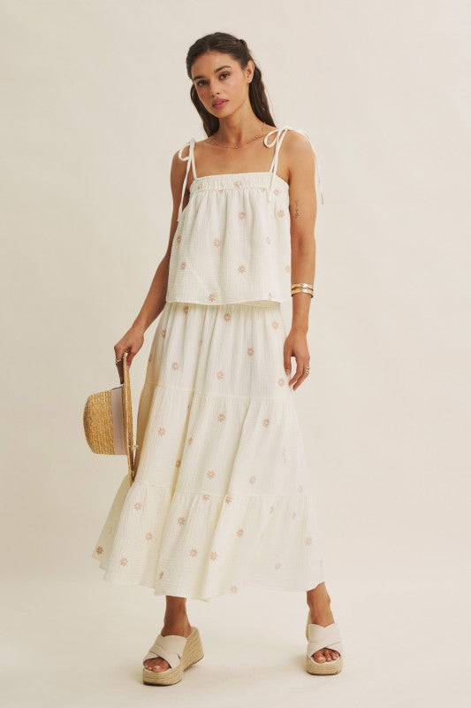 Field of Daisies Gauze Skirt