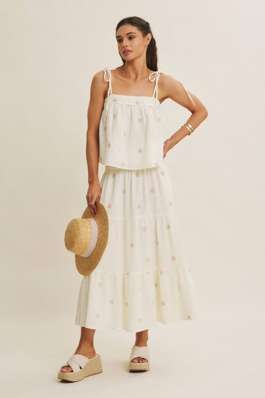 Field of Daisies Gauze Skirt