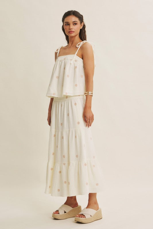 Field of Daisies Gauze Skirt