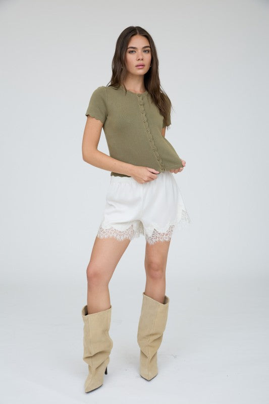 Parker Scalloped Hem Cardigan