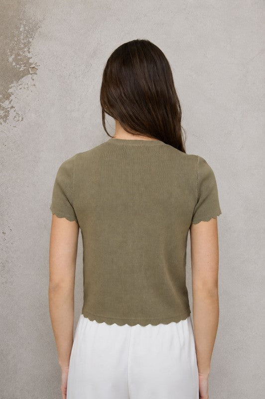 Parker Scalloped Hem Cardigan