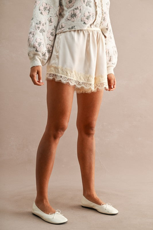 Huxley Satin Lace Shorts