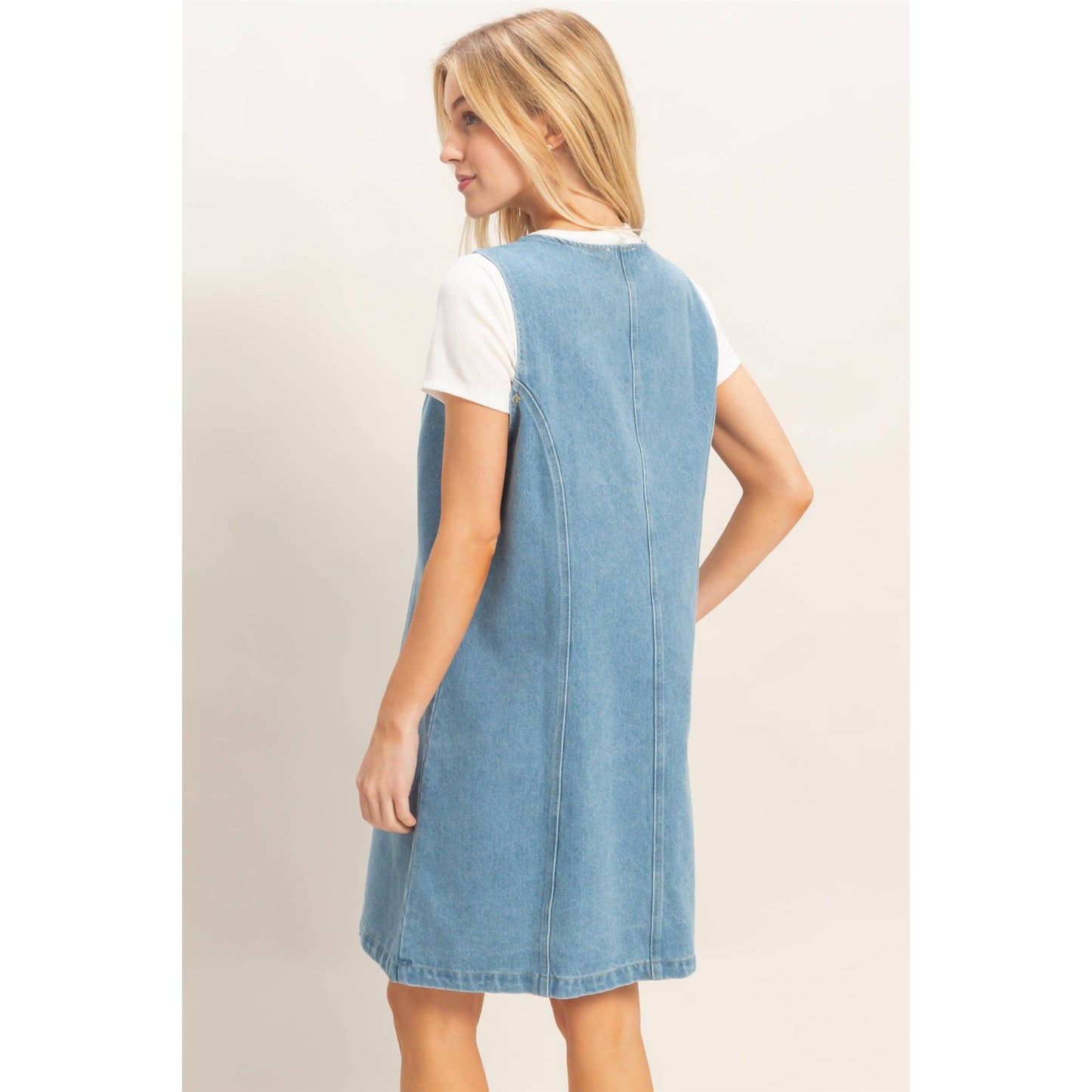 Tillie Button-Front Denim Dress