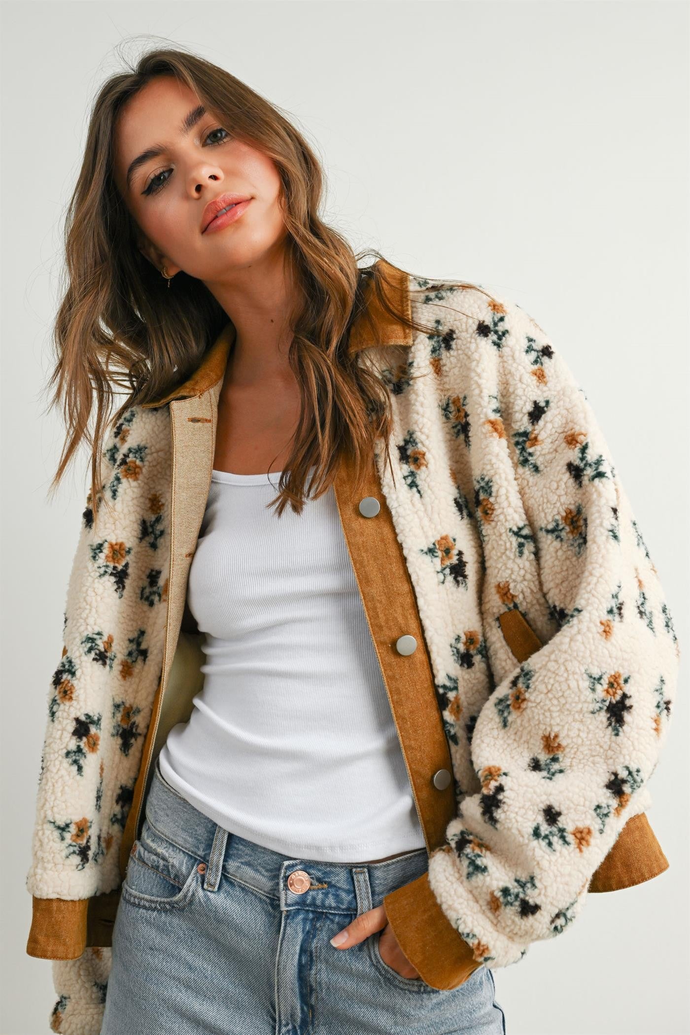 Taylor Floral Sherpa Jacket
