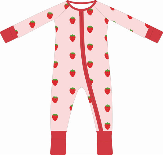 Berry Bliss Zip Up Onesie