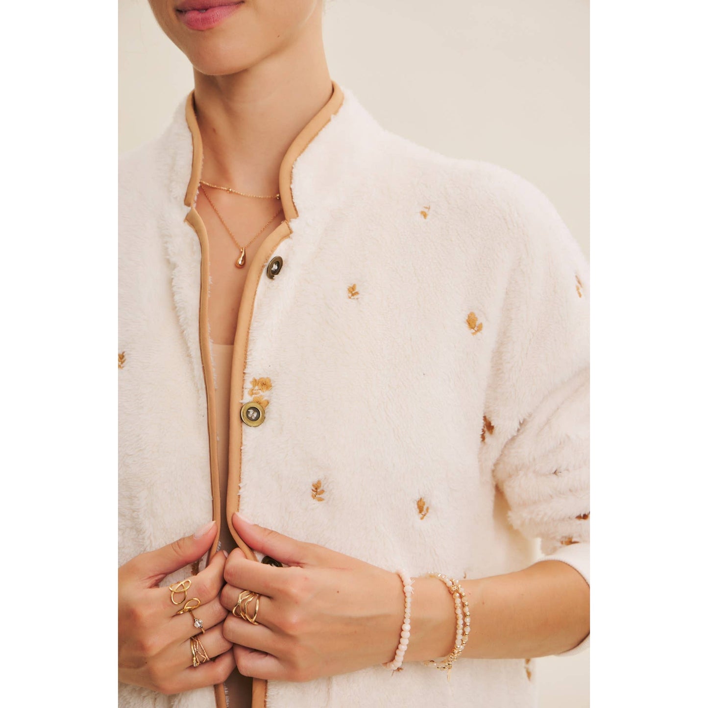 Lola Embroidered  Fleece Jacket