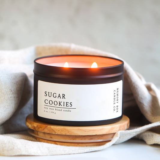 Sugar Cookies - 6 oz. Matte Black Soy Candle Tin
