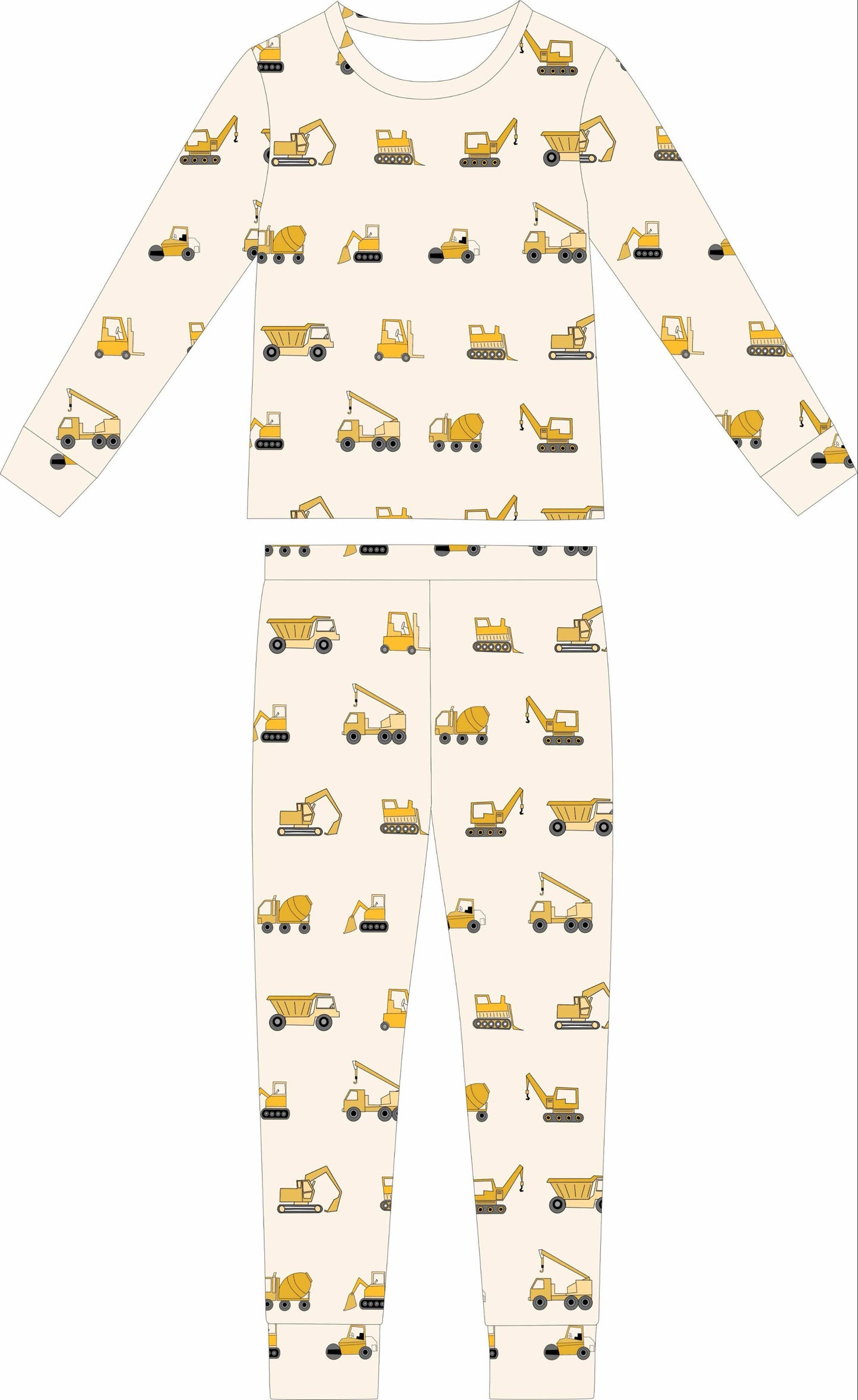 Construction Truck Long Sleeve Set
