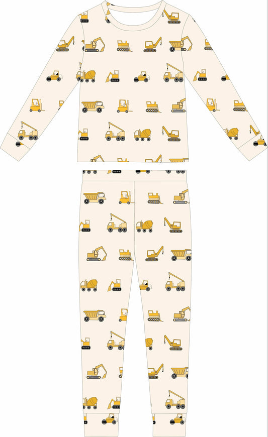 Construction Truck Long Sleeve Set
