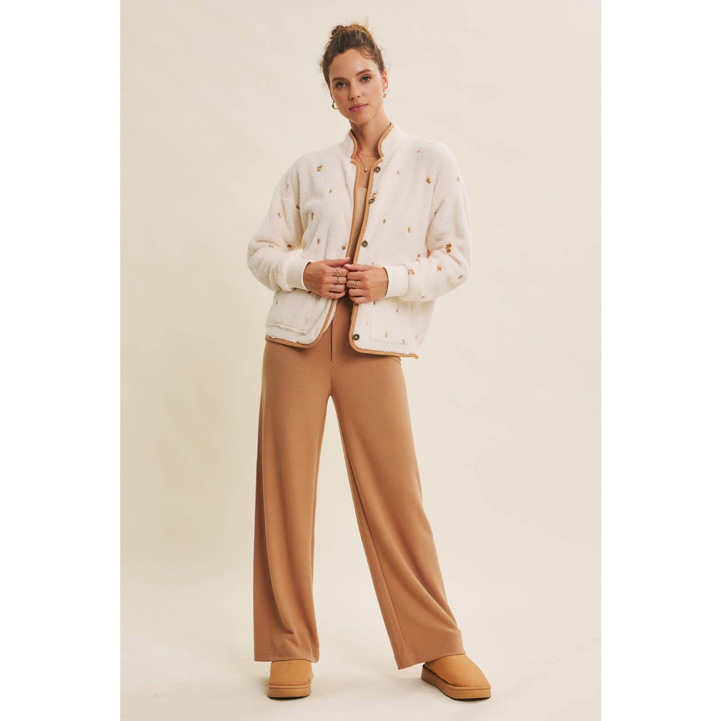 Lola Embroidered  Fleece Jacket