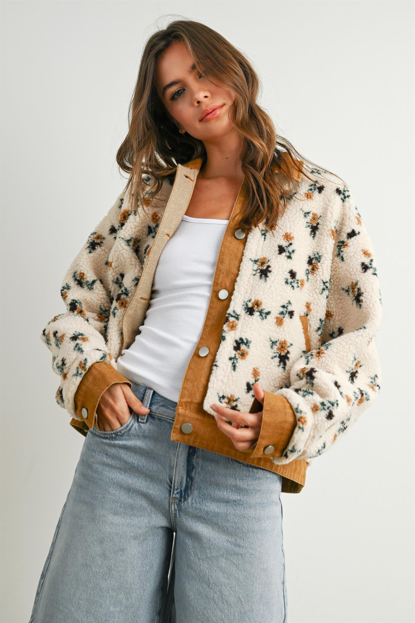 Taylor Floral Sherpa Jacket