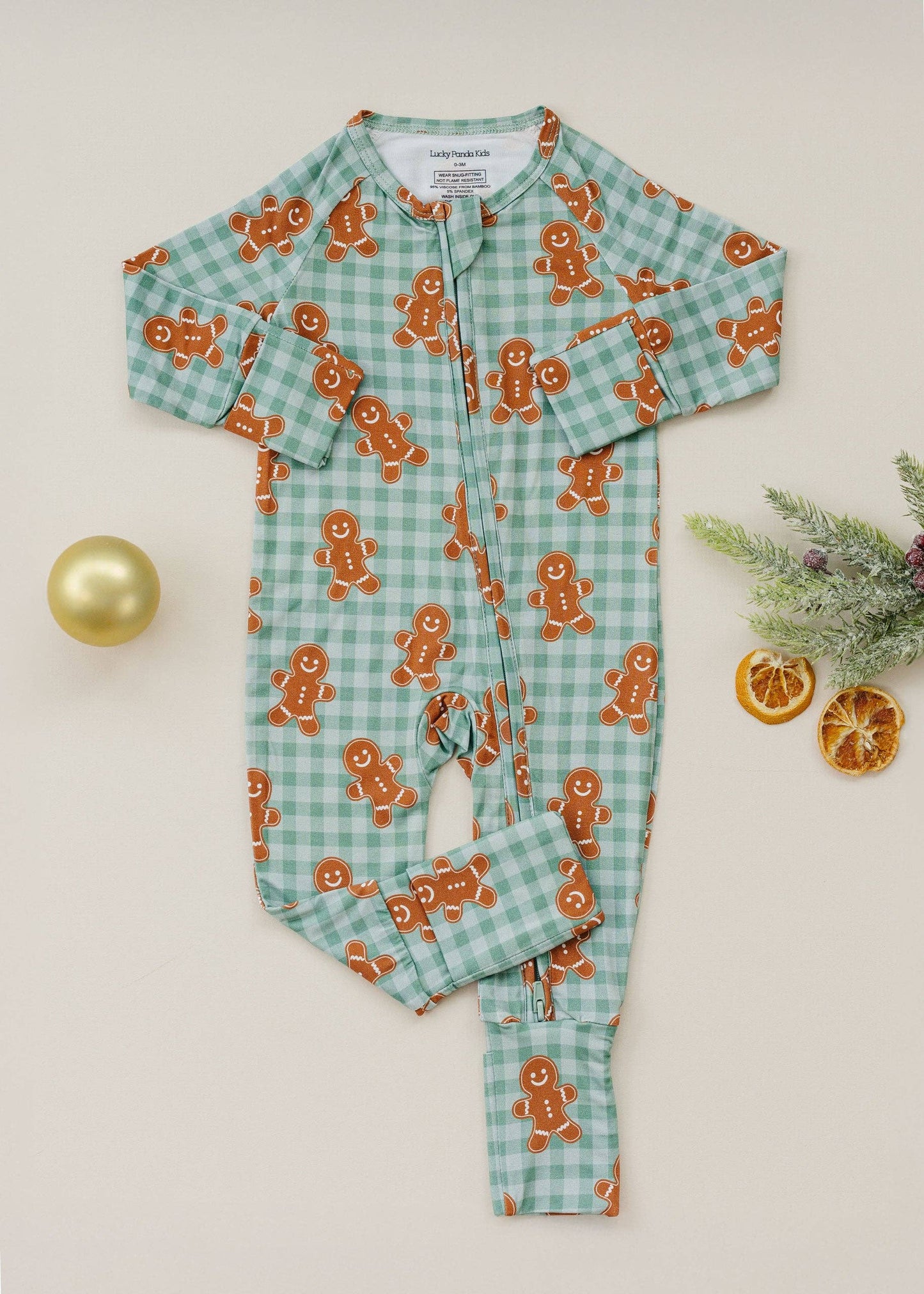Gingybread Man Zip Up Onesie