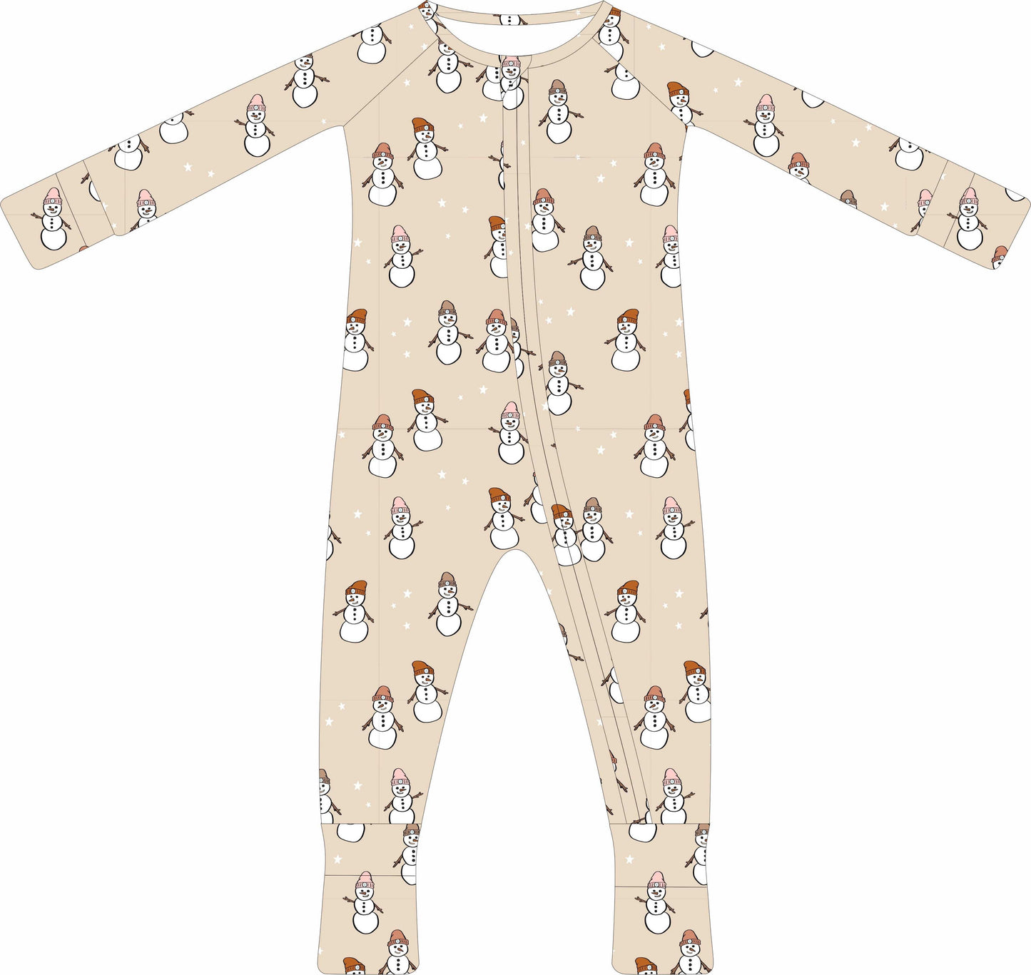 Snow Beanie Zip Up Onesie